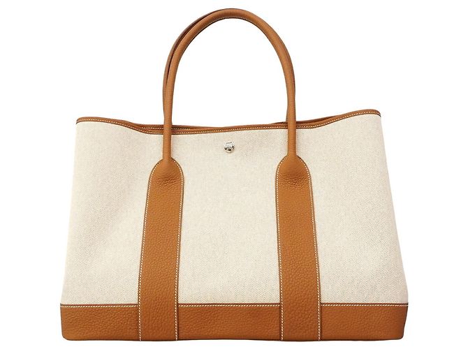 Hermès Borsa Tote Hermes Neo Garden 41 D'oro - vista 6
