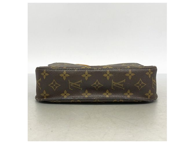 Borsa a tracolla Louis Vuitton Monogram Saint Cloud GM Marrone - vista 3