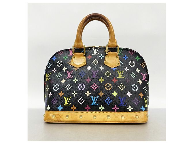 Borsa Louis Vuitton Alma Monogram Multicolor Nero - vista 10