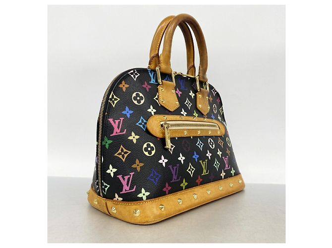 Borsa Louis Vuitton Alma Monogram Multicolor Nero - vista 2