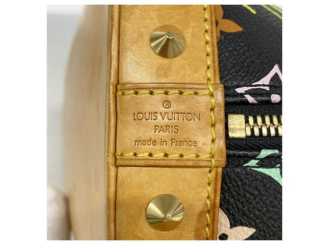 Borsa Louis Vuitton Alma Monogram Multicolor Nero - vista 5
