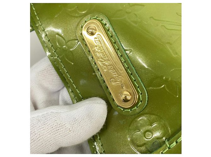 Borsa Louis Vuitton Vernis Wilshire Boulevard Verde - vista 9