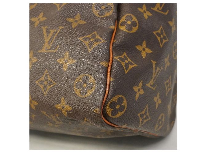 Bolso Louis Vuitton Monogram Speedy 35 Castaño - vista 12