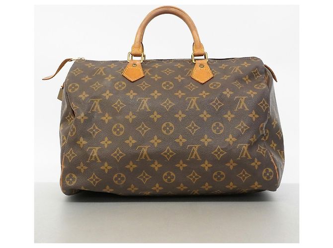Bolso Louis Vuitton Monogram Speedy 35 Castaño - vista 13