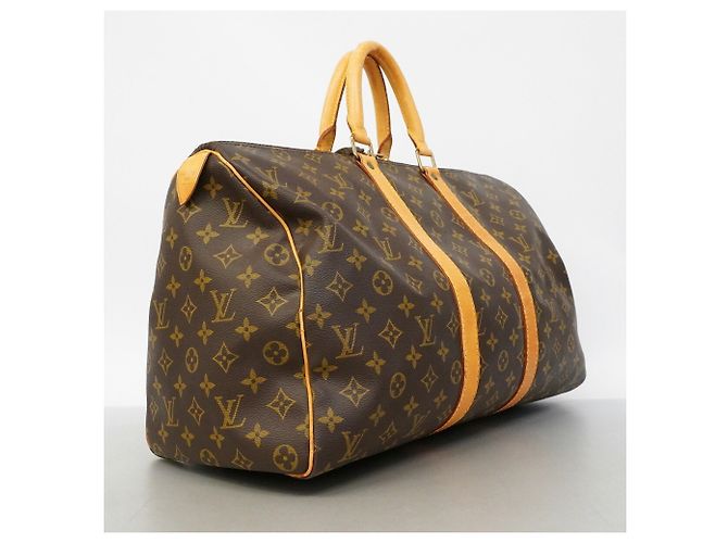 Louis Vuitton Brown Boston Monogram Keepall 45 Marrone - vista 2