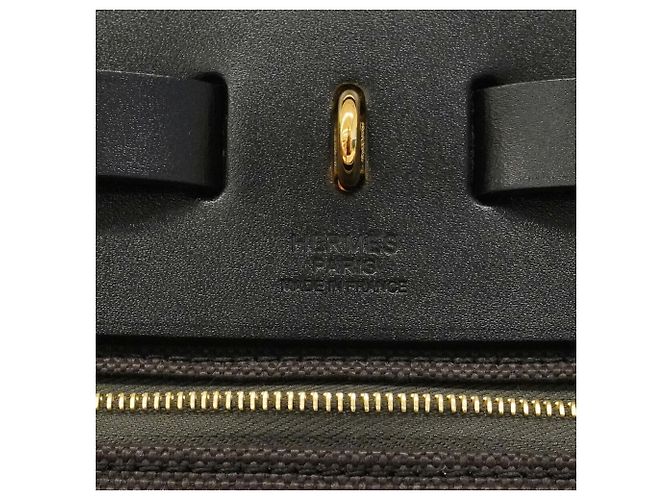 Hermès Borsa Hermes Herbag Zip Pocket PM Marrone Nero - vista 5