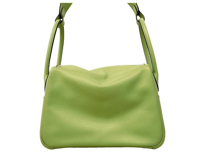Hermès Borsa Hermes Lindy 26 Verde - vista 11