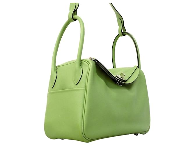 Hermès Borsa Hermes Lindy 26 Verde - vista 2