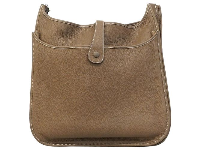 Hermès Borsa a tracolla Hermes Evelyne 3TGM Taupe - vista 12