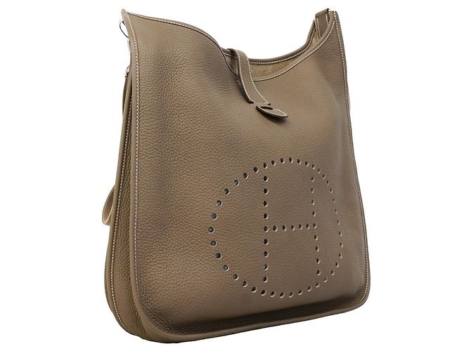 Hermès Borsa a tracolla Hermes Evelyne 3TGM Taupe - vista 2