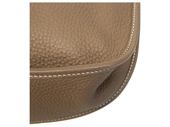 Hermès Borsa a tracolla Hermes Evelyne 3TGM Taupe - vista 6