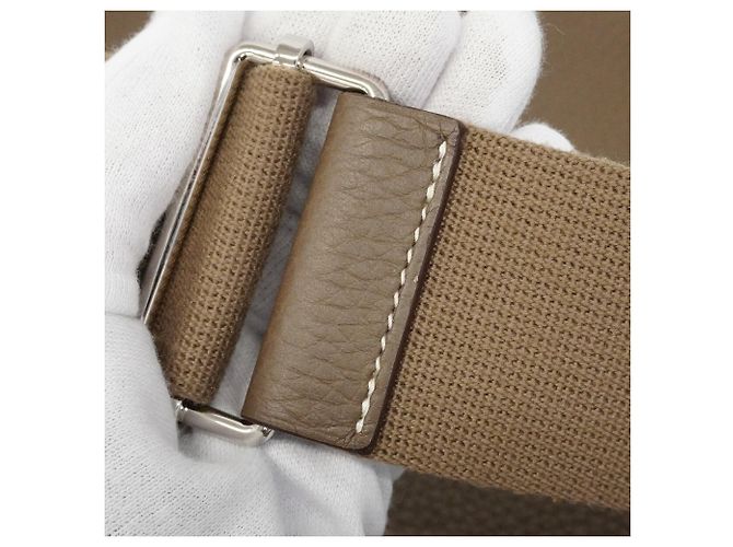 Hermès Borsa a tracolla Hermes Evelyne 3TGM Taupe - vista 9