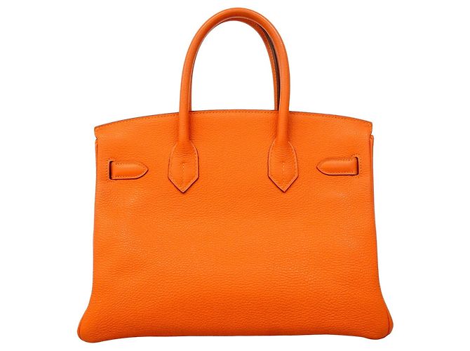 Hermès Borsa Hermes Birkin 30 in pelle Togo Orange Arancione - vista 11