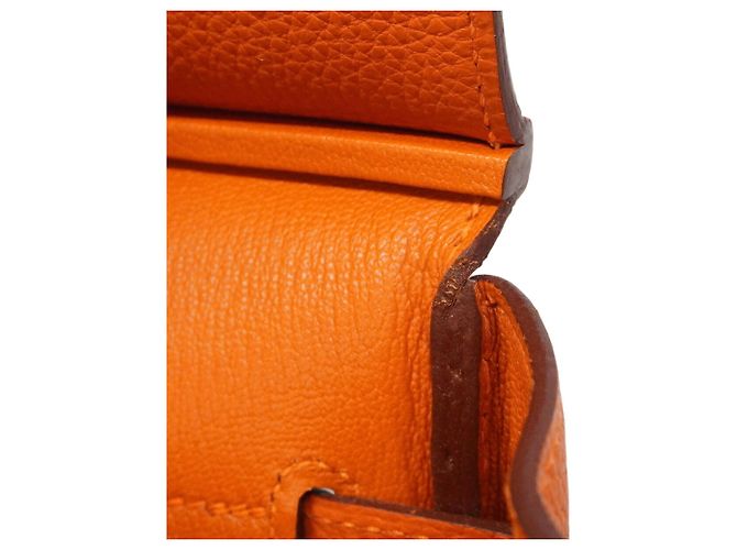 Hermès Borsa Hermes Birkin 30 in pelle Togo Orange Arancione - vista 7