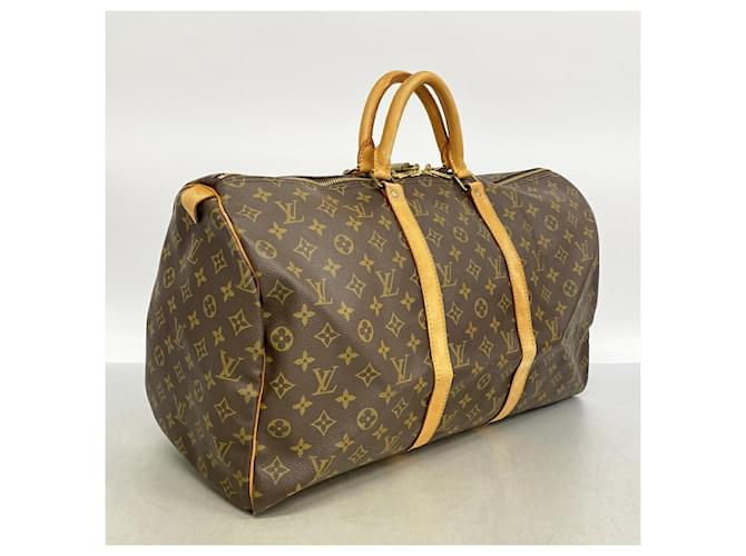 Louis Vuitton Boston Monogram Keepall 50 Marrone - vista 2