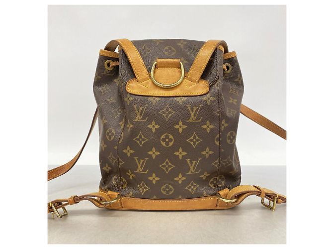 Zaino Louis Vuitton Monogram Montsouris MM Marrone - vista 12