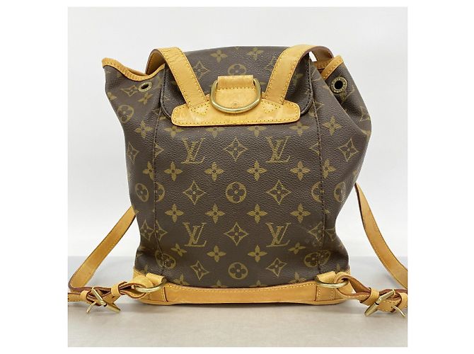 Zaino Louis Vuitton Monogram Montsouris MM Marrone - vista 11