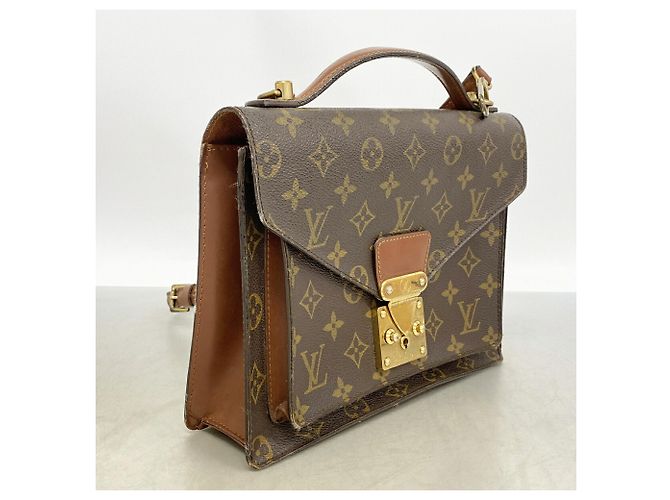Borsa Louis Vuitton Monogram Monceau 26 Marrone - vista 2