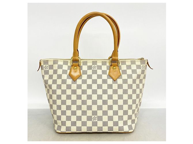 Borsa Louis Vuitton Damier Azur Saleya PM Bianco - vista 10