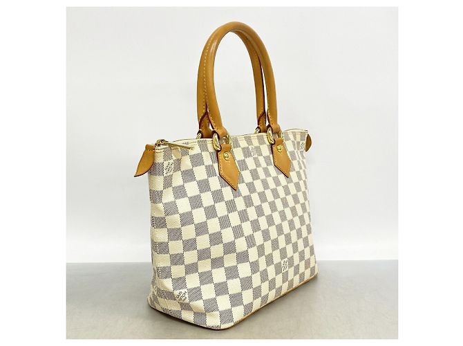 Borsa Louis Vuitton Damier Azur Saleya PM Bianco - vista 2