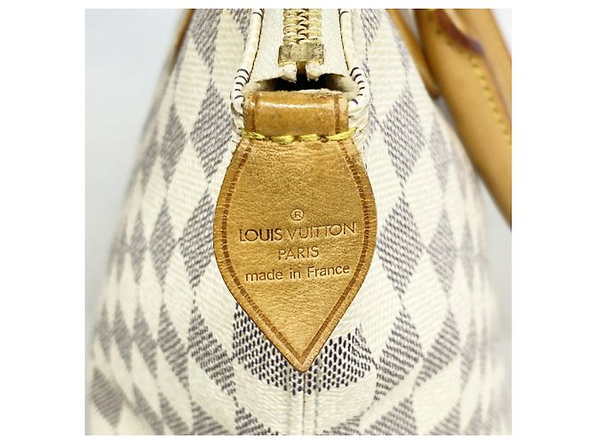 Borsa Louis Vuitton Damier Azur Saleya PM Bianco - vista 5
