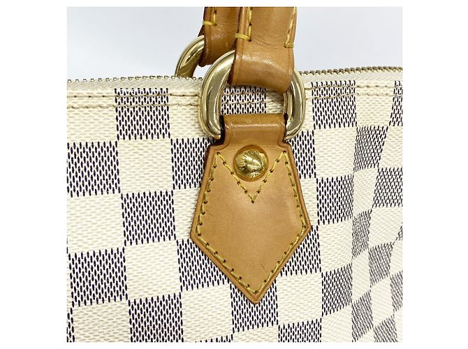 Borsa Louis Vuitton Damier Azur Saleya PM Bianco - vista 8