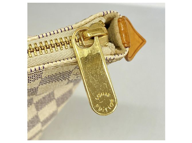 Borsa Louis Vuitton Damier Azur Saleya PM Bianco - vista 9