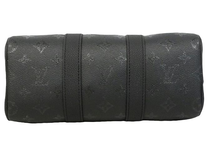 Borsa Louis Vuitton Keepall Bandoulière 25 Monogram Midnight Nero - vista 3