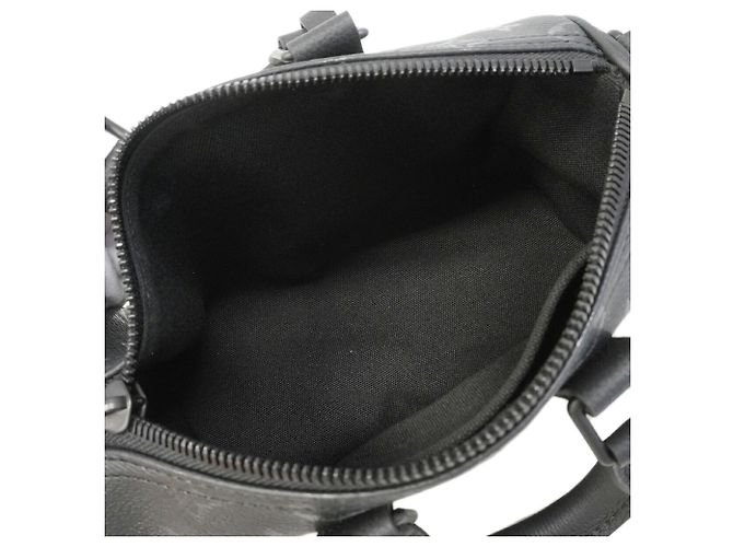 Borsa Louis Vuitton Keepall Bandoulière 25 Monogram Midnight Nero - vista 4