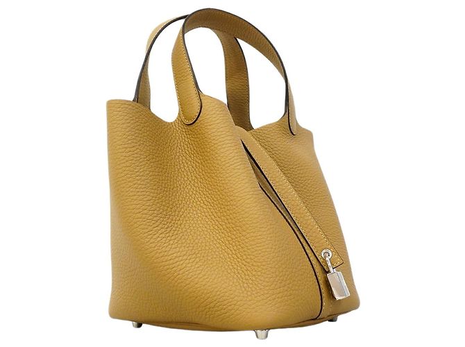 Hermès Bolsa Hermes Picotin Lock PM Marrom - vista 2