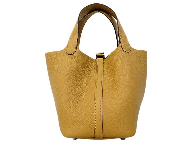 Hermès Bolsa Hermes Picotin Lock PM Marrom - vista 6