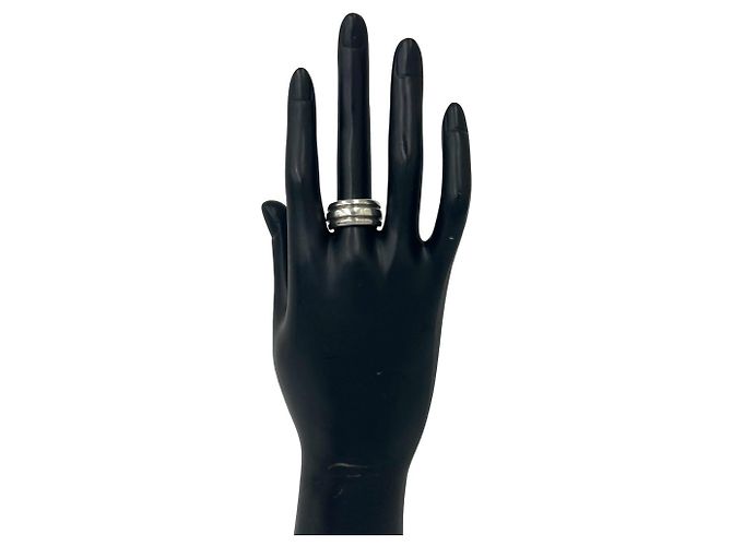 Tiffany & Co Tiffany Vintage Grooved Double Line Ring Silber - Ansicht 2