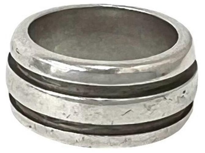 Tiffany & Co Tiffany Vintage Grooved Double Line Ring Silber - Ansicht 5