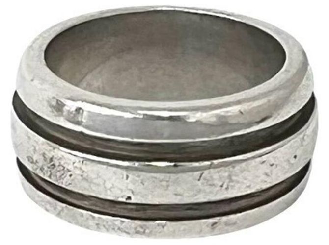 Tiffany & Co Tiffany Vintage Grooved Double Line Ring Silber - Ansicht 6