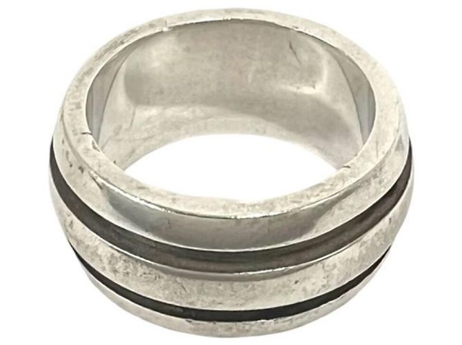 Tiffany & Co Anello Tiffany Vintage Grooved Double Line in Argento 925 - vista 6