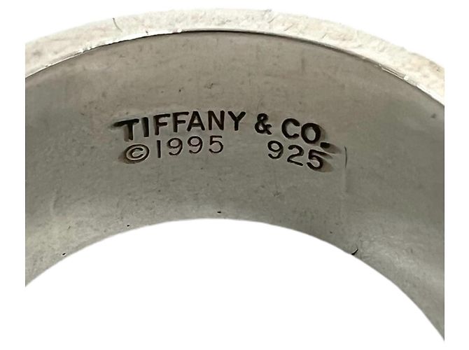 Tiffany & Co Anello Tiffany Vintage Grooved Double Line Argento - vista 3
