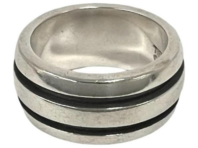 Tiffany & Co Anello Tiffany Vintage Grooved Double Line Argento - vista 4