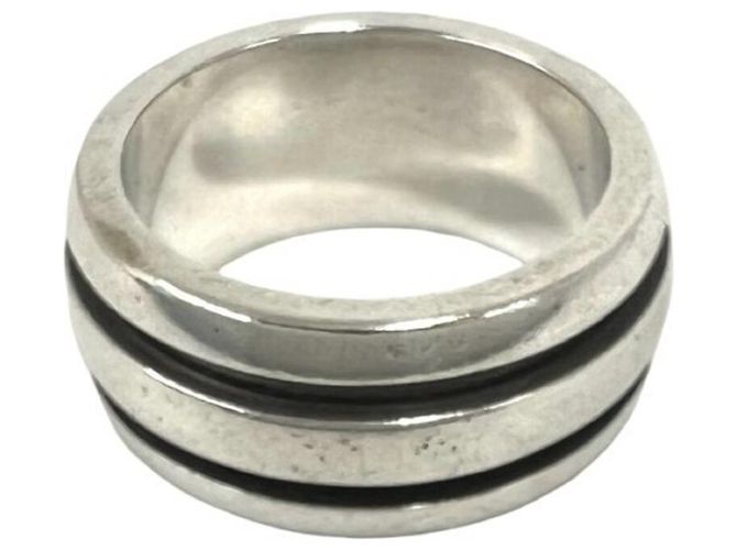 Tiffany & Co Anello Tiffany Vintage Grooved Double Line Argento - vista 6