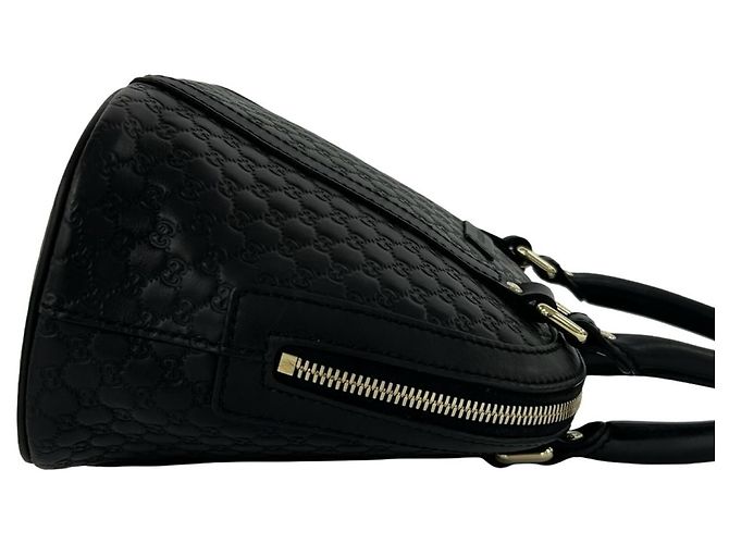 Borsa a mano in pelle Gucci Micro Guccissima Nero - vista 6
