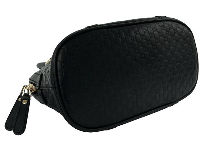 Borsa a mano in pelle Gucci Micro Guccissima Nero - vista 7