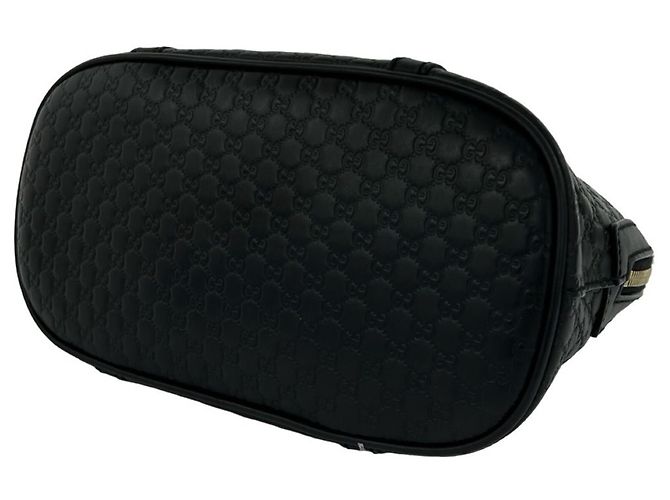 Borsa a mano in pelle Gucci Micro Guccissima Nero - vista 8
