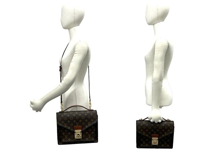 Louis Vuitton Vintage Monceau Monogram Handtasche Braun - Ansicht 2