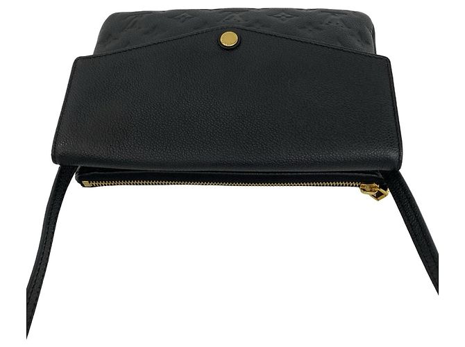 Borsa a tracolla Louis Vuitton Twice Monogram Empreinte Leather Nero - vista 4