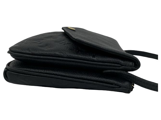 Borsa a tracolla Louis Vuitton Twice Monogram Empreinte Leather Nero - vista 6