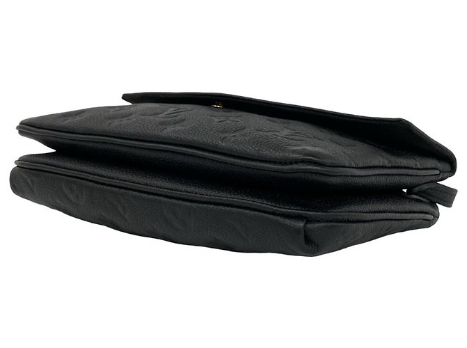 Borsa a tracolla Louis Vuitton Twice Monogram Empreinte Leather Nero - vista 8