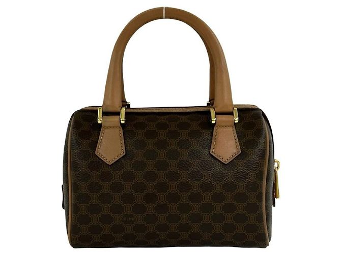 Céline Celine Vintage Macadam Blazon Pattern Triomphe Schultertasche Braun - Ansicht 3