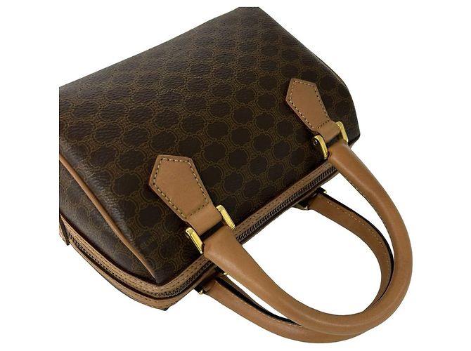 Céline Celine Vintage Macadam Blazon Pattern Triomphe Schultertasche Braun - Ansicht 4