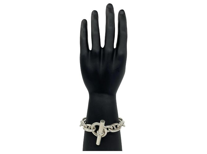 Hermès Bracciale con Charms Hermes Chaine d'Ancre TGM 11-Link Argento - vista 2