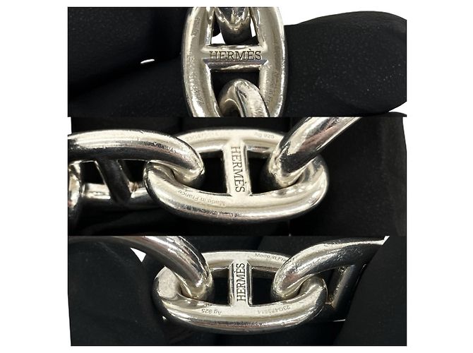 Hermès Bracciale con Charms Hermes Chaine d'Ancre TGM 11-Link Argento - vista 3