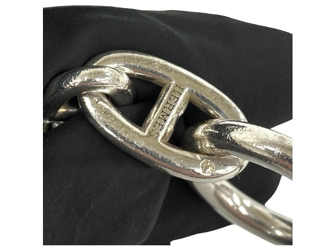 Hermès Bracciale Hermes Chaine d'Ancre GM Charm Argento - vista 3